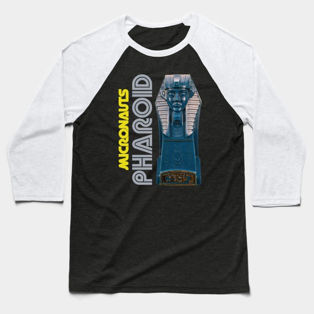 Micronauts: Pharoid in Time Chamber Baseball T-Shirt by HustlerofCultures